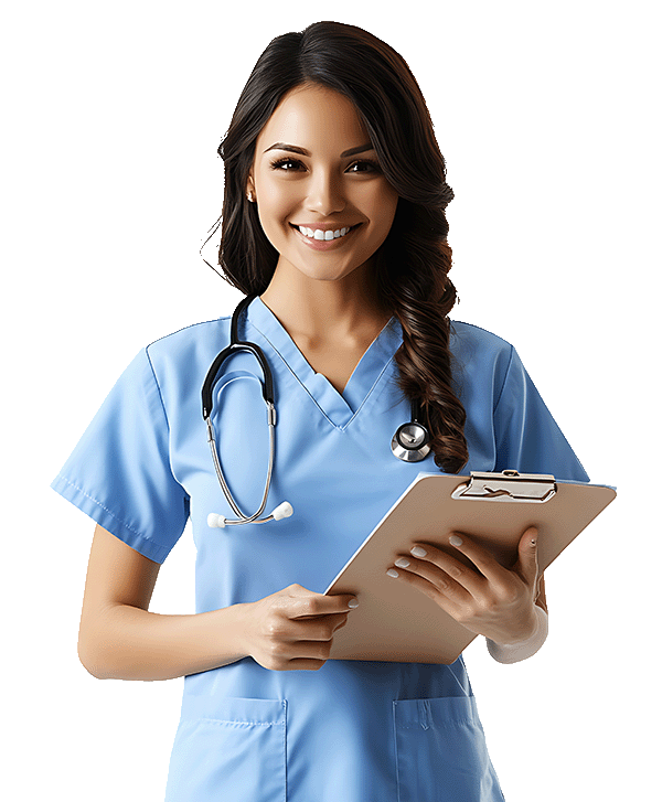 Nurse with clipboard